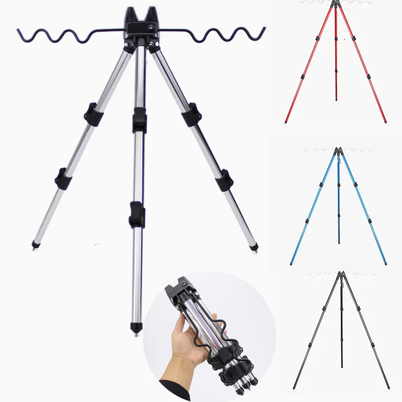 Trípode aluminio para caña de pescar – Soporte telescópico mar