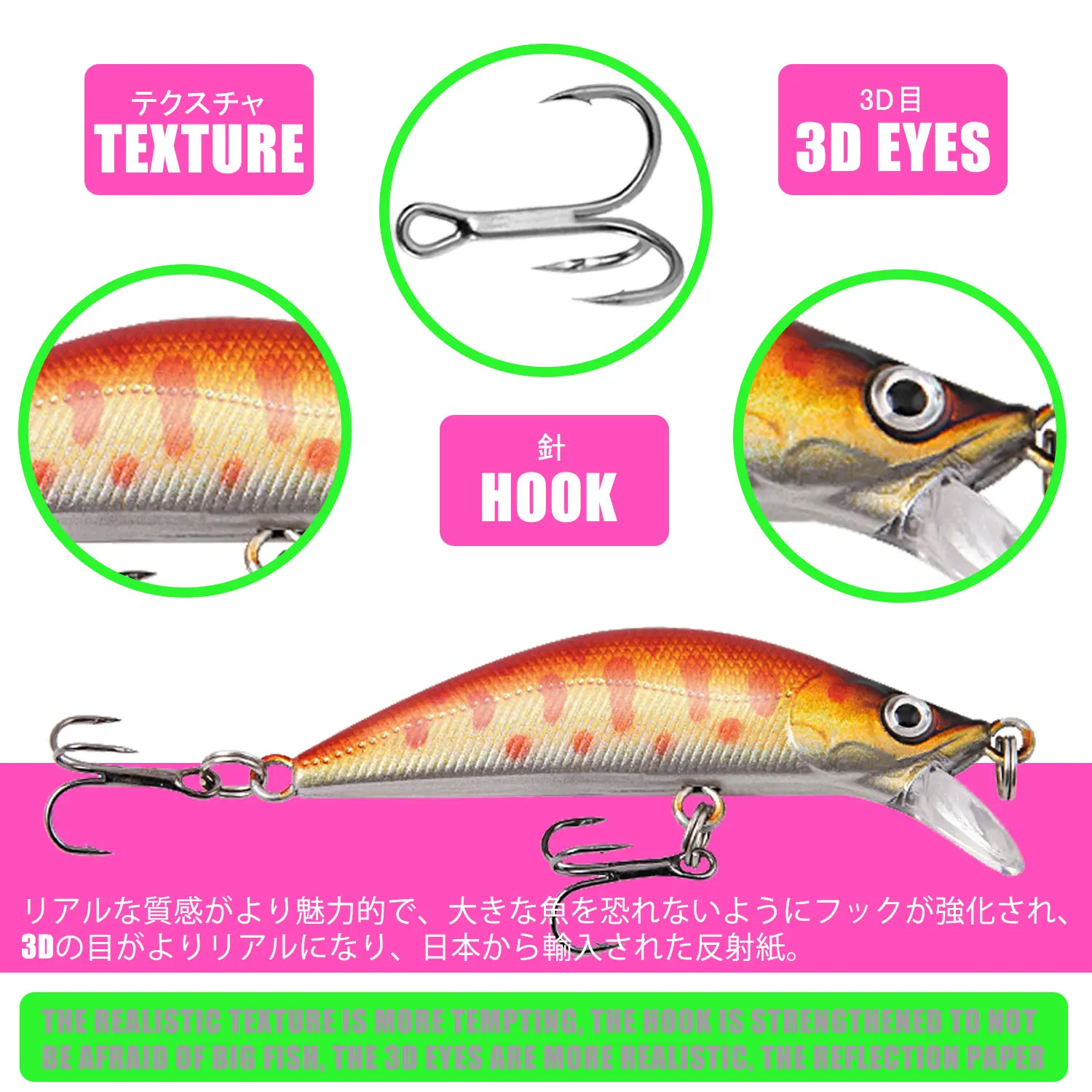 Micro Minnow-señuelo de Pesca de 5g, 56mm, Mini cebo Artificial duro, aparejos de Pesca de arrastre para Lucio, carpa, Leurre - imagen 3