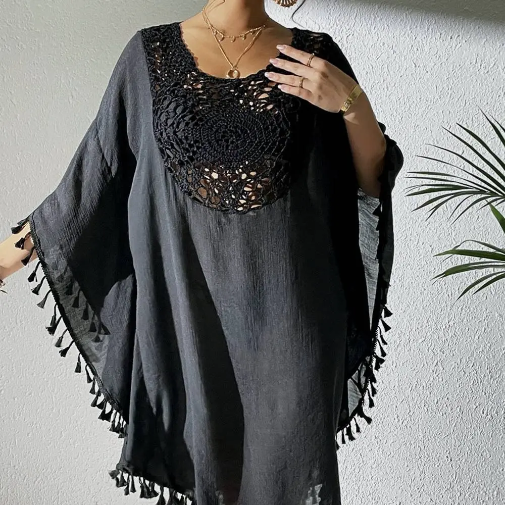 Vestido Playa Cuello Cuadrado – Cubrebañador Protector Solar Mujer - imagen 5