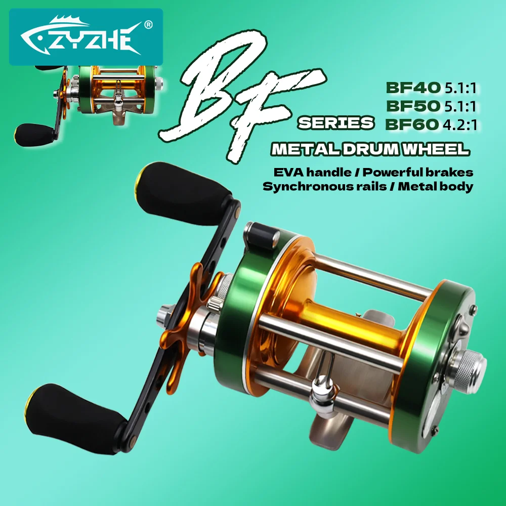 Carrete de pesca ZYZHE metálico – Lance largo, agua dulce y salada - imagen 5