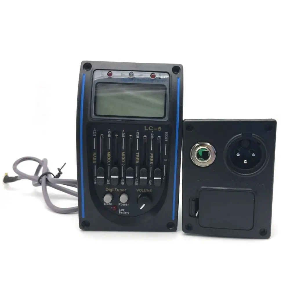 LC-5/4 banda guitarra acústica preamplificador EQ ecualizador EQ preamplificador sistema sintonizador de guitarra pantalla LCD con sintonizador LCD - imagen 4