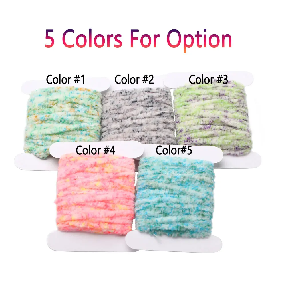 Bimoo-Hilo de chenilla de rayón multicolor, 5M, 2,6mm, hilo de gusano, ninfa, Streamer, Material de atado de moscas, Señuelos de Pesca de trucha, cebo - imagen 3