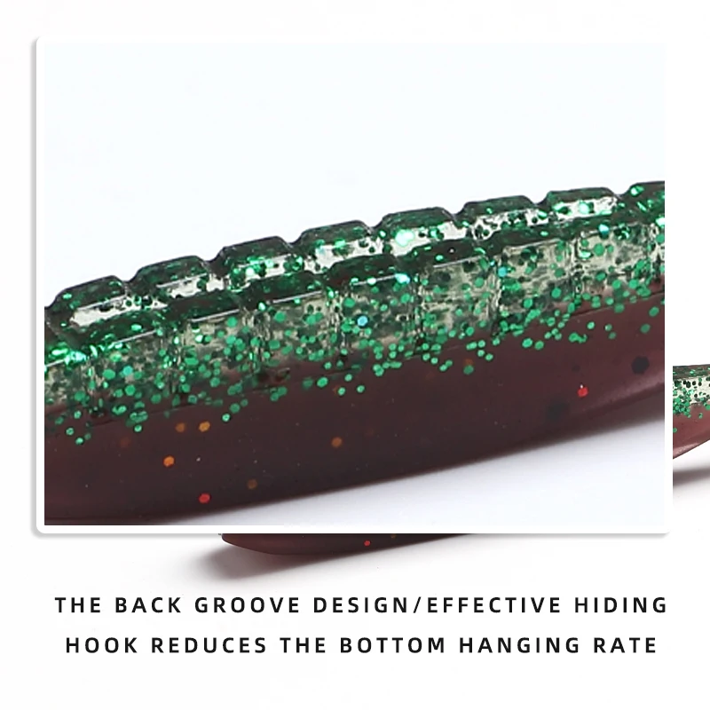 HAIMALUO-Señuelos de Pesca de 65mm y 75mm, cebos blandos de cola en T, Wobblers, carpas, lucios, Swimbait, cebos artificiales de plástico - imagen 3