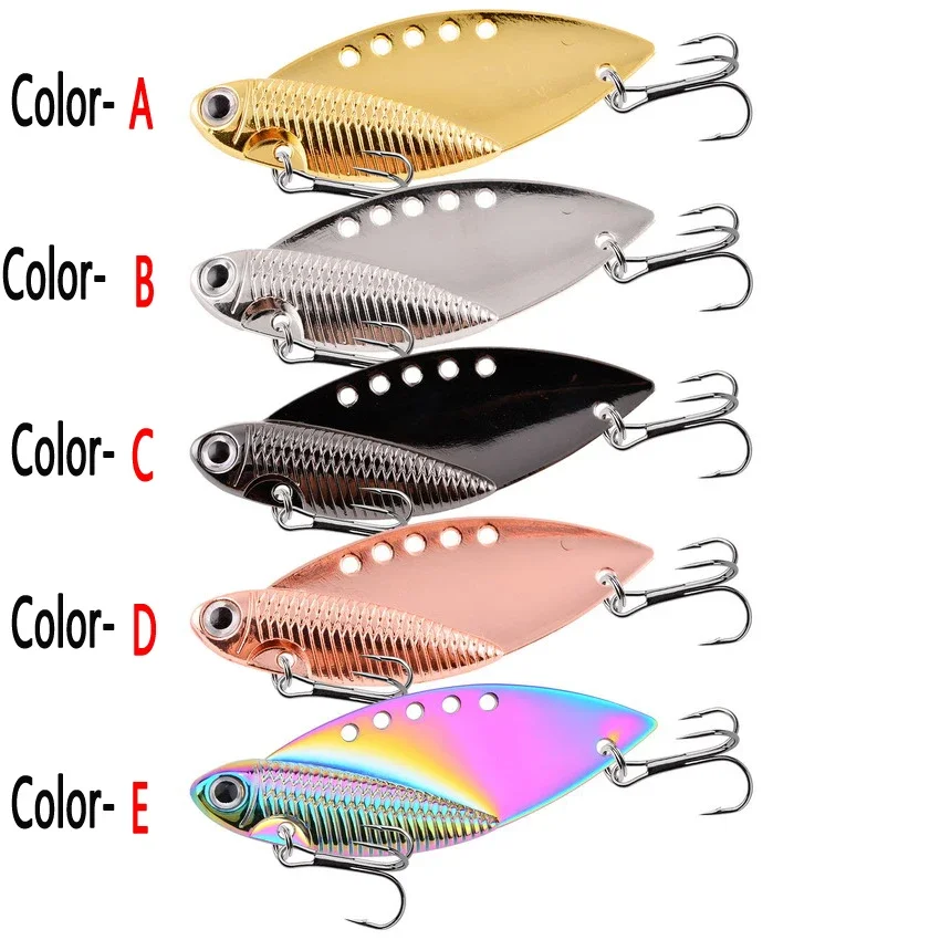 1 Uds Metal VIB 7G 10G 15G 20G señuelo de pesca cuchara vibratoria Spinner señuelos Crankbait Bass cebo duro Artificial cigarra VIB aparejos - imagen 4