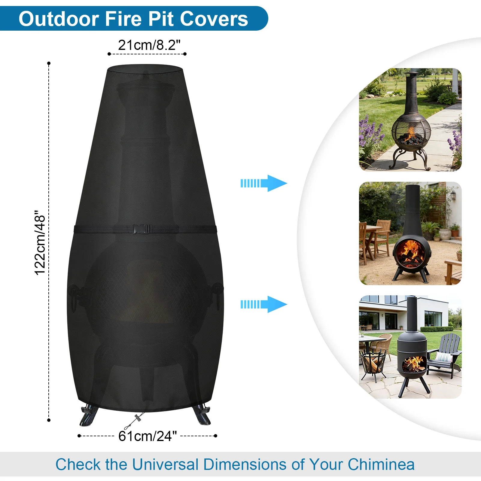 Funda Impermeable Chimenea Camping – Protector Calefactor Exterior - imagen 2