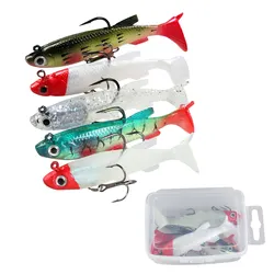 Señuelo swimbait jig head con cola de paleta para lubina
