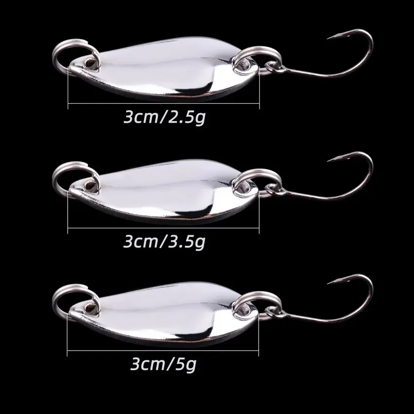 Juego de señuelos para trucha/bajo, 8 Uds., cuchara giratoria, cuchara, bobina, cebo Artificial/duro, lentejuelas para aparejos de pesca de carpa/Wobblers/señuelos de mar - imagen 4