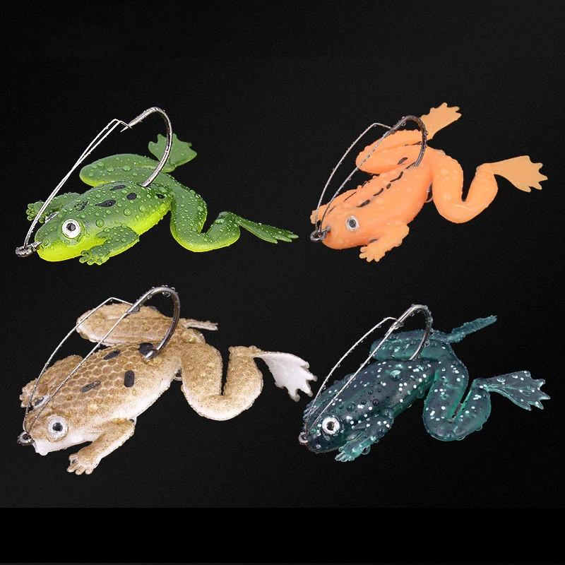 Señuelo de pesca de 5 piezas, 5g, 6cm, cebo Artificial realista, portátil, para lubina, rana de goma, señuelos blandos, Spinner que se hunde - imagen 3