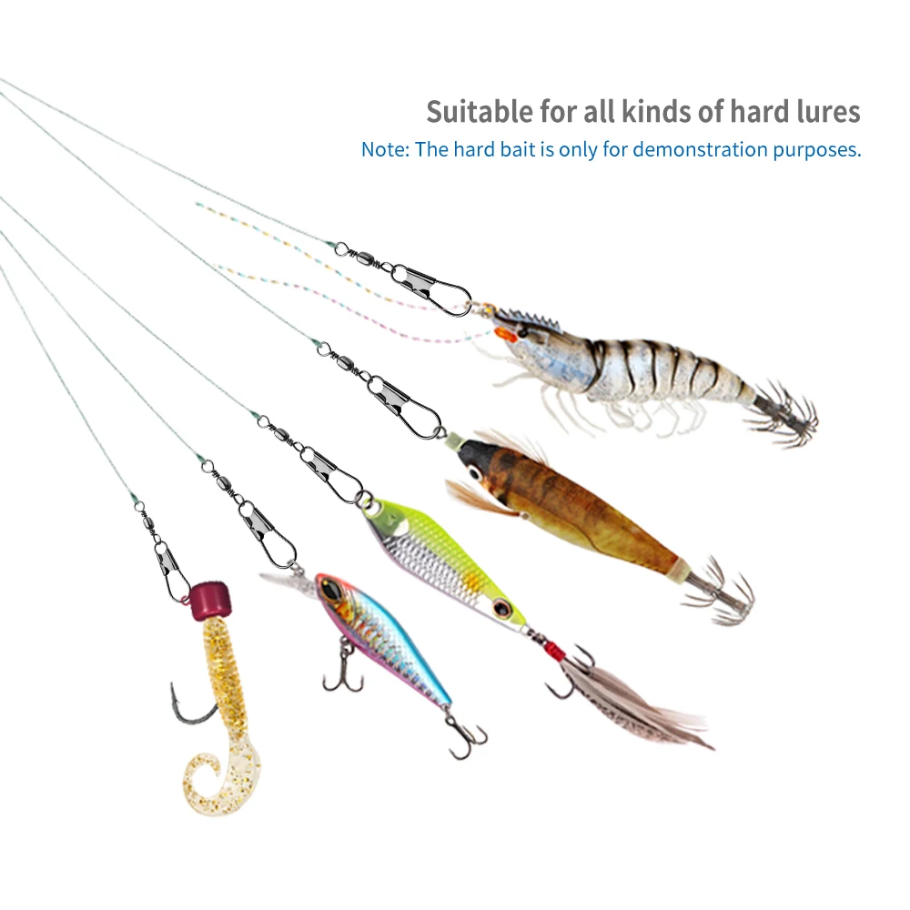 ILURE 40 piezas señuelo para anzuelo giratorio tamaño 6 # -10 #   Conector de pesca, rodamiento de Pin, aparejos giratorios para carpa - imagen 5