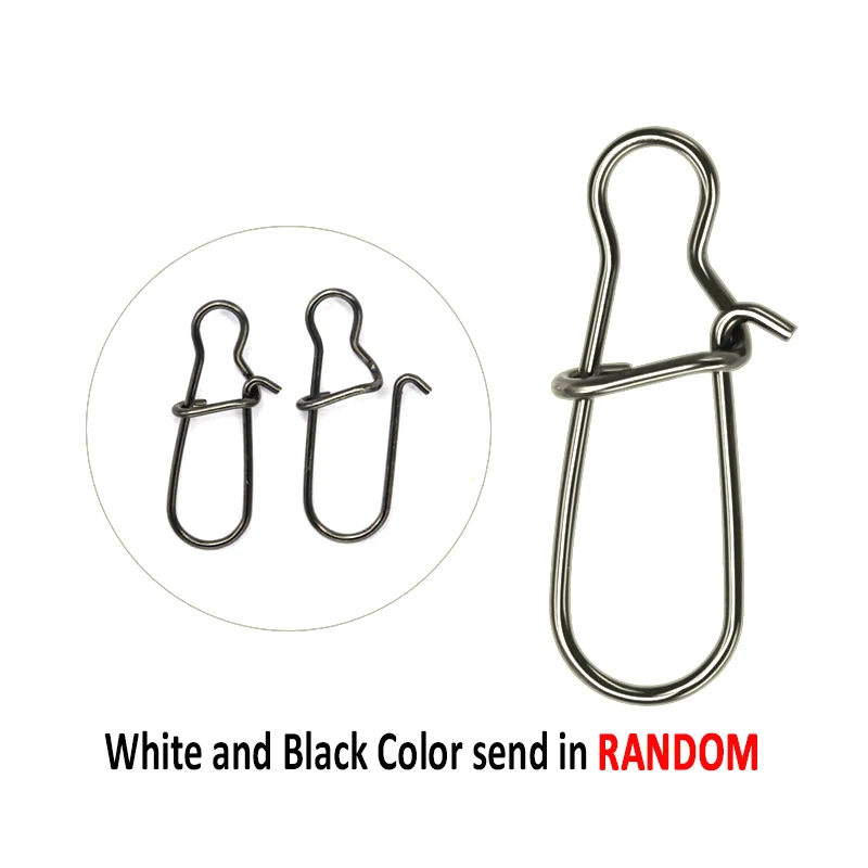 WIFREO-conector de pesca de acero inoxidable, 100/200 piezas, enganchado a presión, Pin, Clip, accesorios, aparejos para Barril, señuelo giratorio - imagen 5