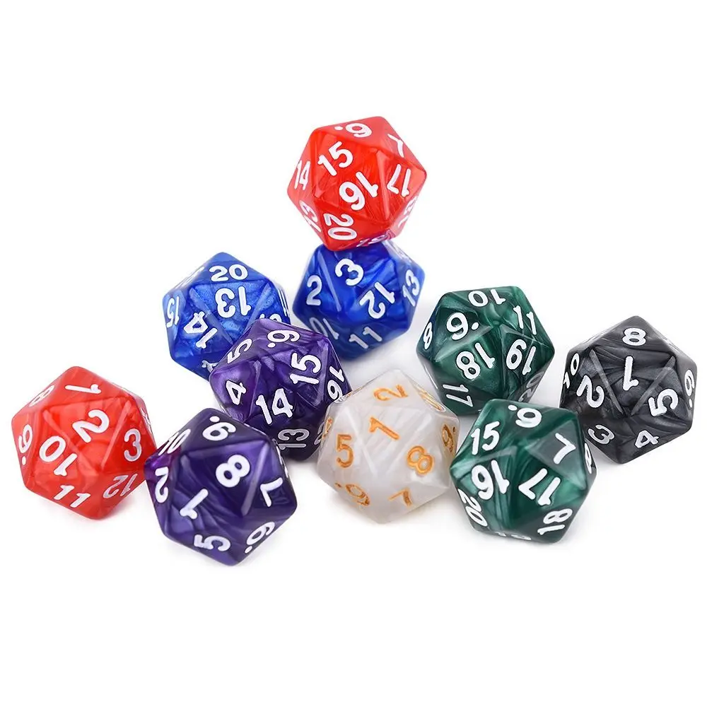 Juego de dados digitales multifacéticos para mesa, juego de dados poliédricos de 4/8/10/20 lados, de acrílico, para mesa DND, 10 piezas, D4-D20 - imagen 4