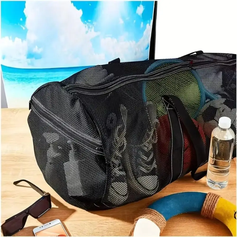 Bolsa de buceo de malla de gran capacidad, estuche de almacenamiento, bolsa de lona, bolsa de gimnasio para natación, bolsa plegable de nailon para surf y snorkel, deportes acuáticos - imagen 5