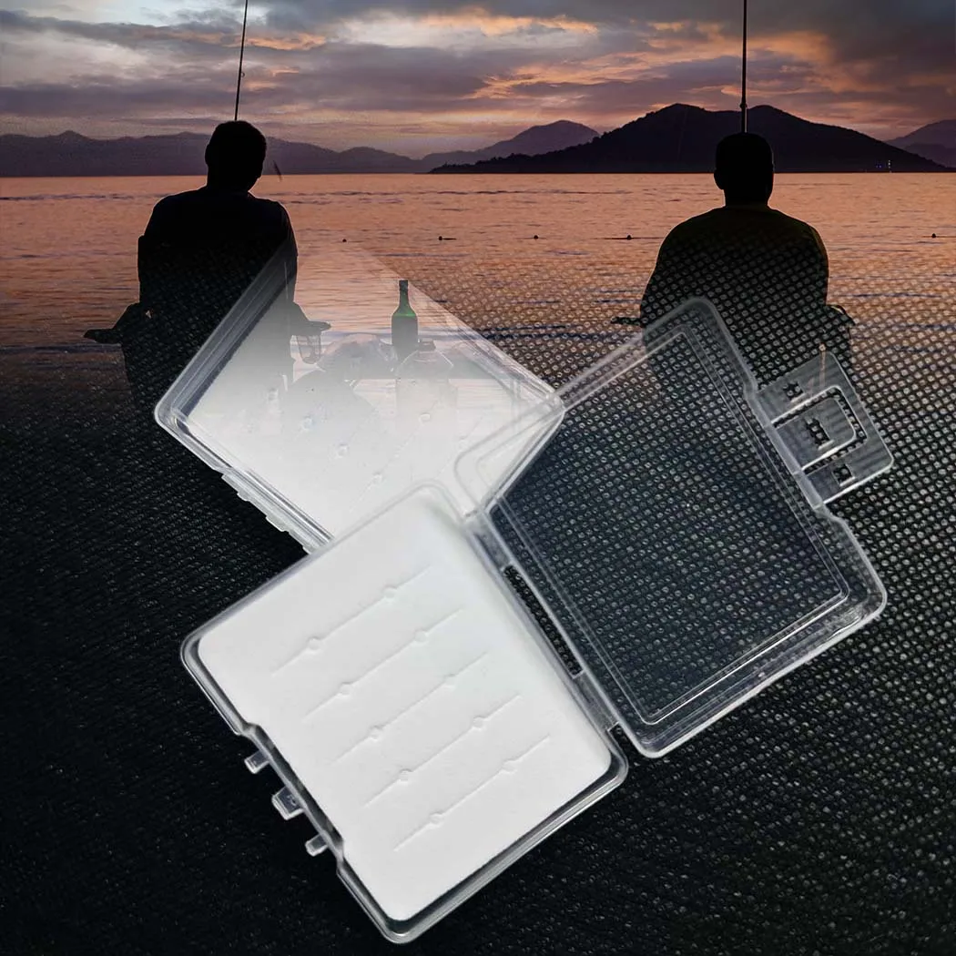 Caja de almacenamiento transparente para pesca con mosca y anzuelos - imagen 2