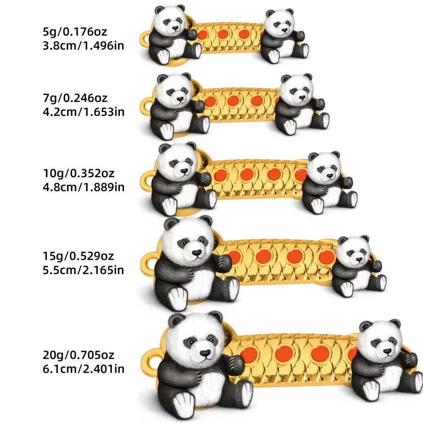 Señuelo de pesca de Metal, 5g, 7g, 10g, 15g, 20g, cebos con cuchara de Panda, cebo de pesca duro, anzuelo triple, señuelos combinados, lubina, trucha, salmón - imagen 3