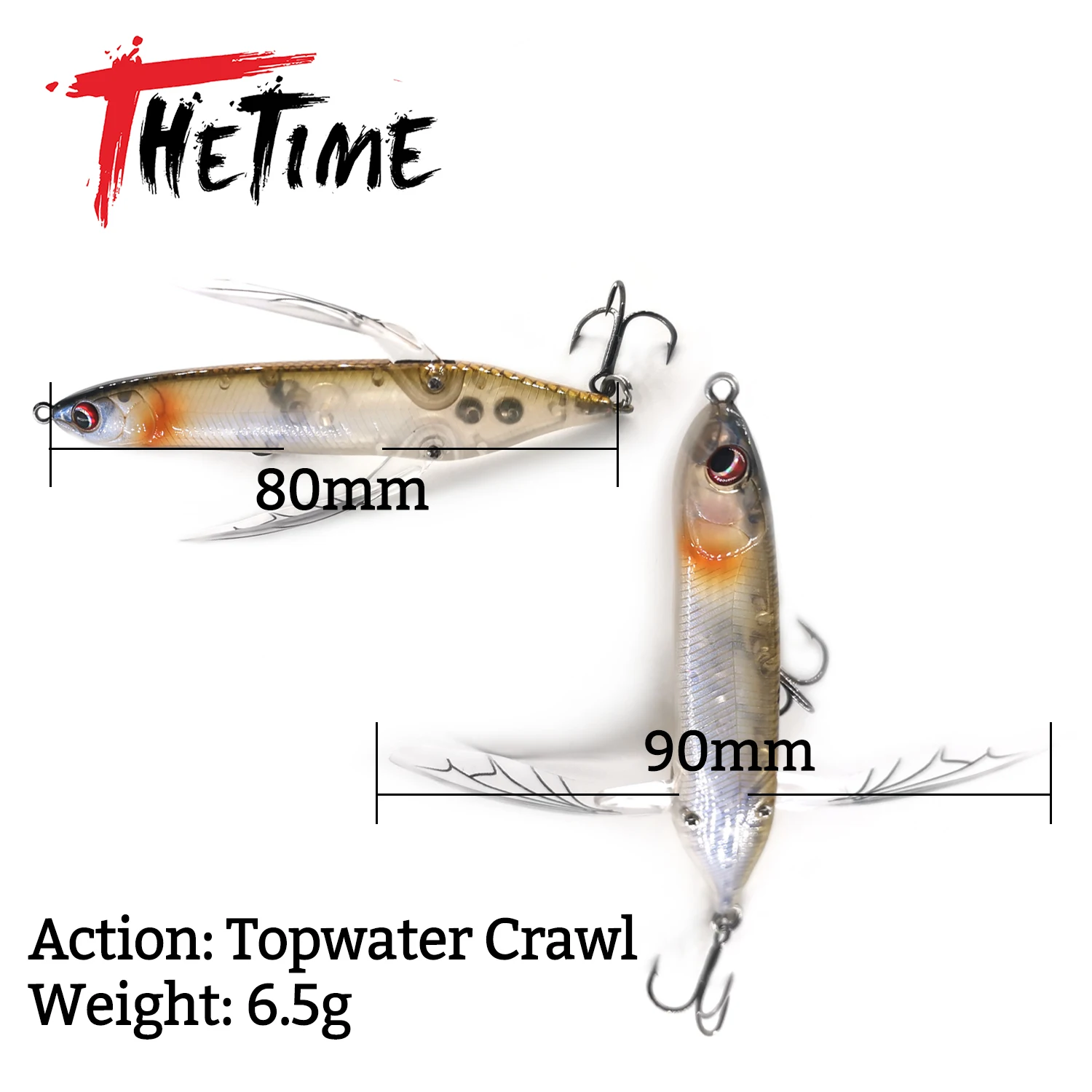 2023 nuevo Dragonfly Topwater Crawler Bait 80mm 6,5g Artificial Superficial Buzzbait Popper lápiz Stickbait señuelo para Bass Fish - imagen 3