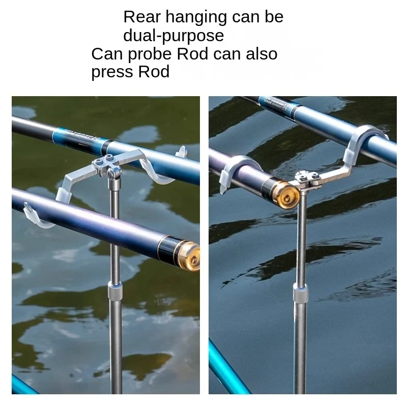 Soporte de doble torreta LINNHUE y soporte de doble polo espesa la cabeza de la garra y luego cuelga el soporte antideslizante para caña de pescar - imagen 3