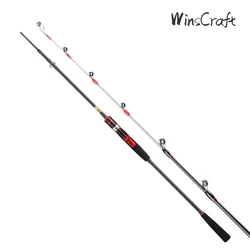 WinsCraft Caña Jigging Ultraligera – Carbono con Punta de Titanio