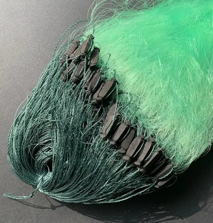 Lawaia-Red adhesiva de pesca de tres capas, red de pesca de seda marrón importada de alta calidad, herramientas de aterrizaje de peces, 2m x 100m de largo, 1 dedo - imagen 4