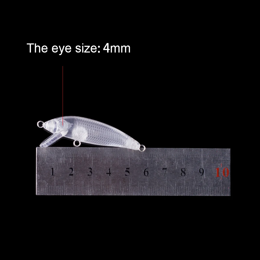 Hanlin-Mini pececillos artificiales flotantes de plástico duro, señuelos en blanco de pesca, aparejos de lubina, 10/20 piezas, 5,5 CM, 3,7G - imagen 2