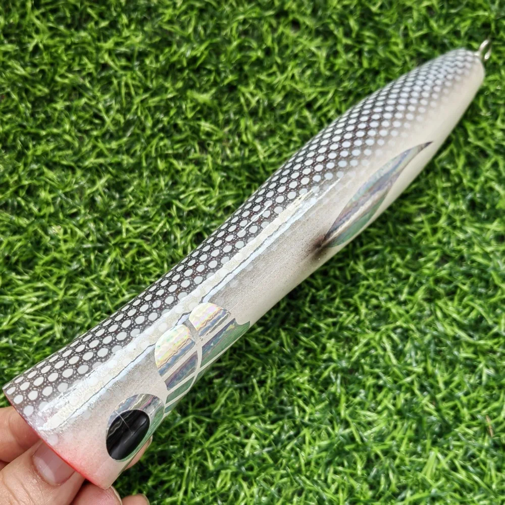 MUKUN 120g 22CM juego grande Popper cebo duro señuelo pesca Swimbait Jerkbait Wobbles aparejos arrastre Marlin atún curricán para agua de mar