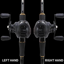 Carrete de arrastre máximo de 12kg para Baitcasting, mano izquierda/derecha, alta velocidad, relación de engranaje 7,2: 1, sistema de frenos magnéticos de agua dulce y salada, carrete ultraligero