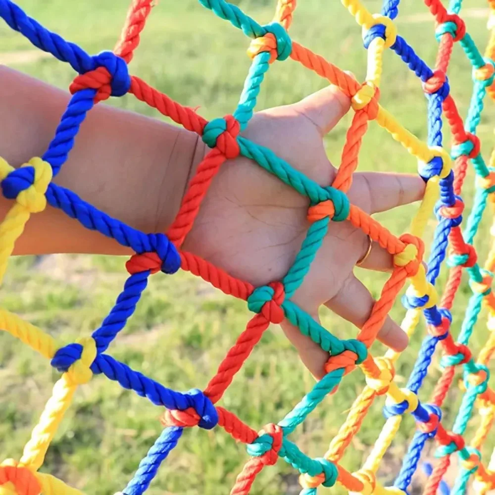 Nuevo Red de cuerda con agujeros de 5cm, red para juegos de balcón, red de seguridad para niños, red anticaída para escaleras y Patio, - imagen 2