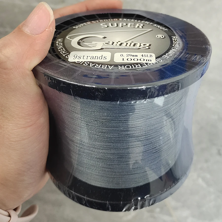 Línea de pesca de 9 hebras, alambre trenzado de PE multifilamento más suave de 1000m, 0,29mm, 45LB para agua salada - imagen 2