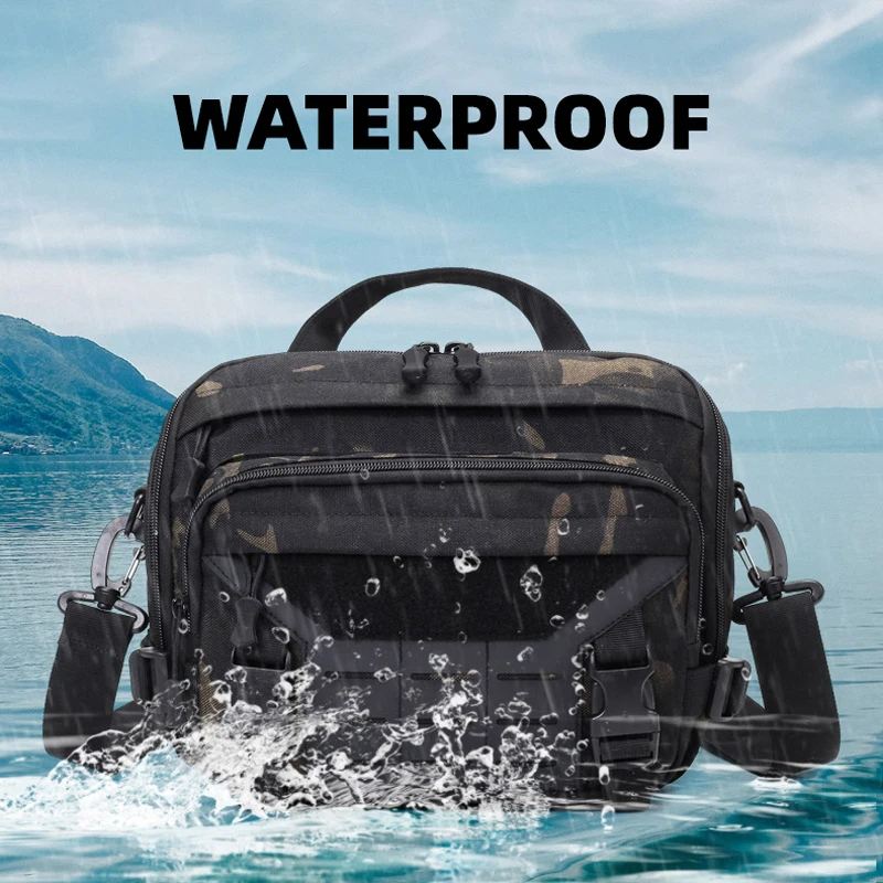 Bolsa de pesca táctica para viajes al aire libre, deportes, desplazamientos, compras, bolsos de hombro tipo bandolera, bandolera Molle grande, bolso de viaje corto - imagen 5