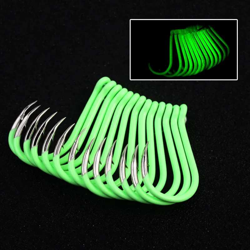 Kearmming Hacker pesca en aguas profundas brillo nocturno gancho Chinu equipado con tubo anzuelo fluorescente de deriva para pesca de gran juego - imagen 3