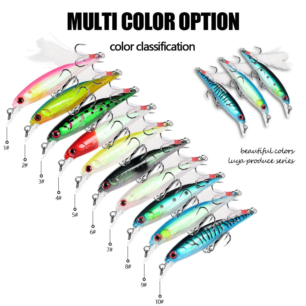 Señuelos de Pesca flotantes de 90mm y 8g, cebo Artificial Wobbler para trucha de agua dulce, Lucio, carpa, Swimbait, equipo de Pesca - imagen 5