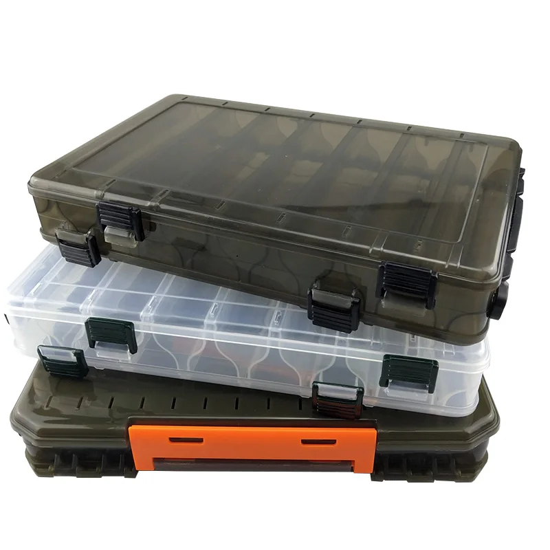 Caja de pesca doble cara para señuelos y cebos – alta resistencia