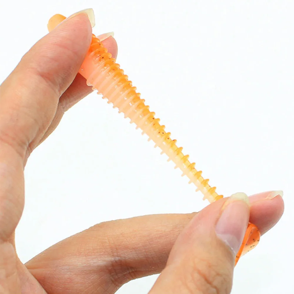 Cebos blandos de silicona para suministros de pesca, cebo de pesca Artificial, productos Wobbler, Kit de peces falsos deportivos, 1-100 Uds. - imagen 5