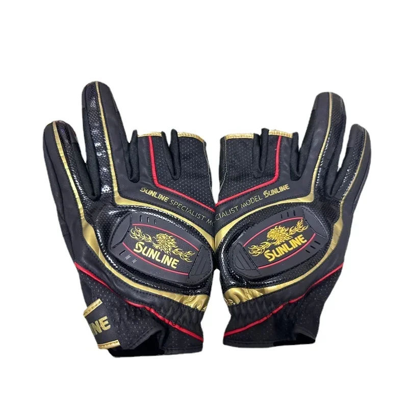 Guantes de pesca Sunline – Cuero antideslizante tres dedos - imagen 5