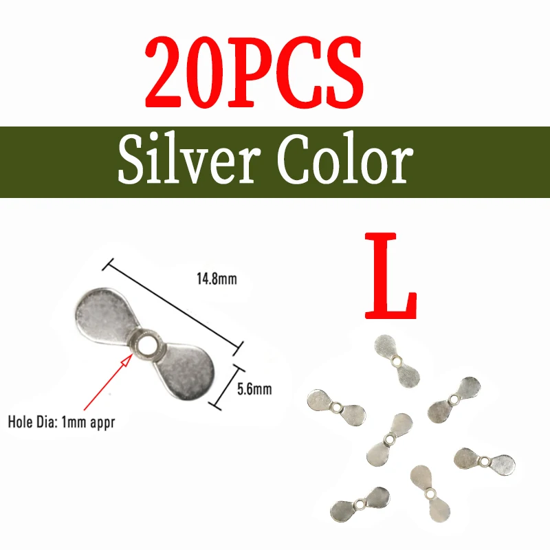 20pcs L  silver