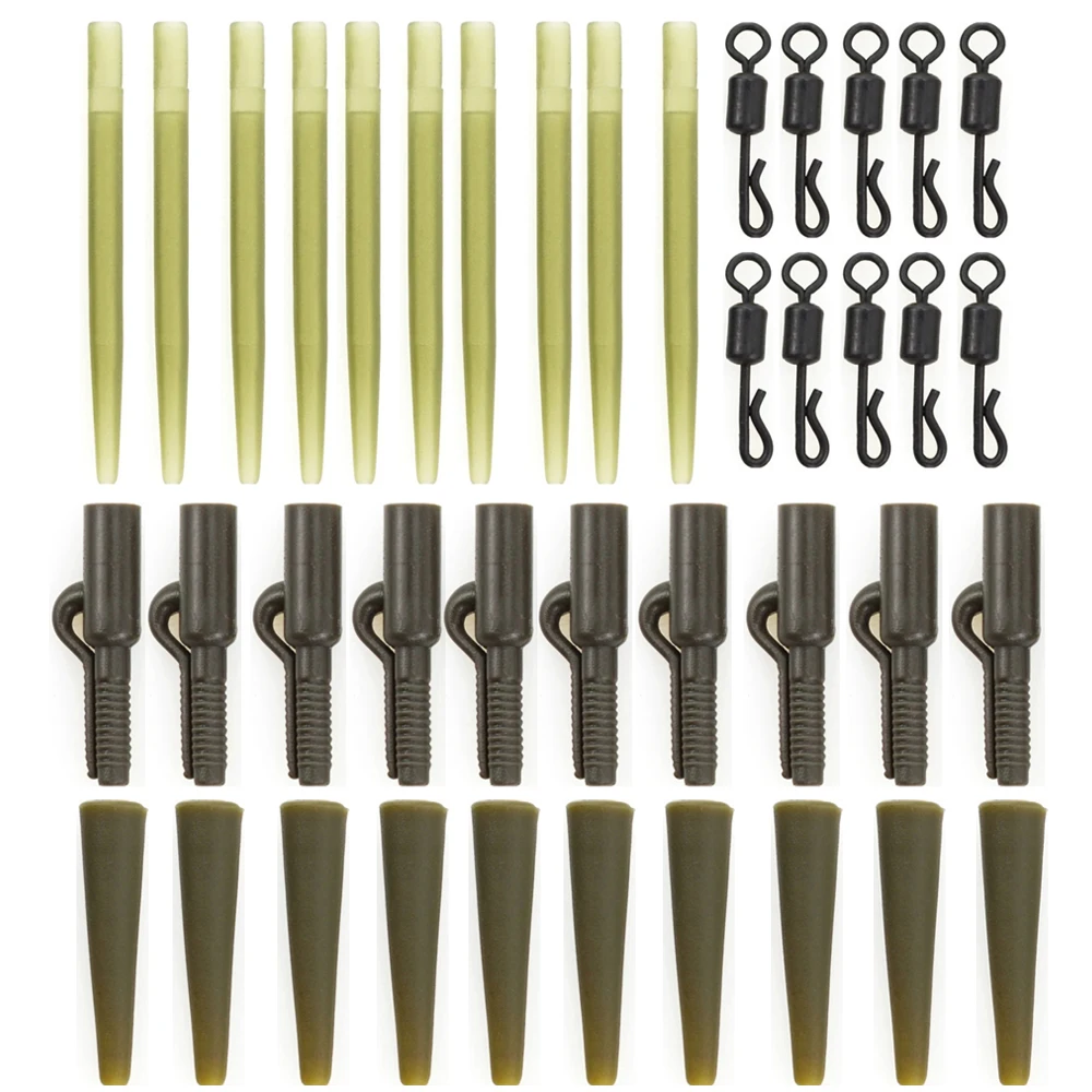 Juego de aparejos de pesca de carpa, accesorios de pesca de M6, ganchos giratorios de seguridad, Clips de plomo, aparejo de helicóptero - imagen 5