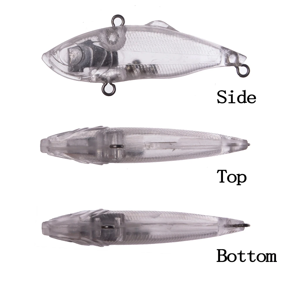Chan'sHuang 20 piezas cebo en blanco sin pintar 9,6g/62mm sonajero vibración de fundición larga VIB DIY señuelo de pesca Artificial hecho a mano - imagen 3