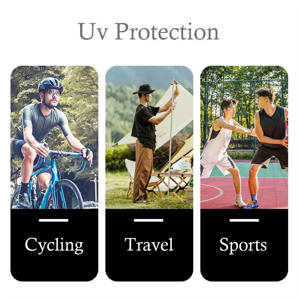 Máscara de polaina de cuello para hombre y mujer, pasamontañas transpirable de seda helada, protección solar UV para senderismo, Verano - imagen 4