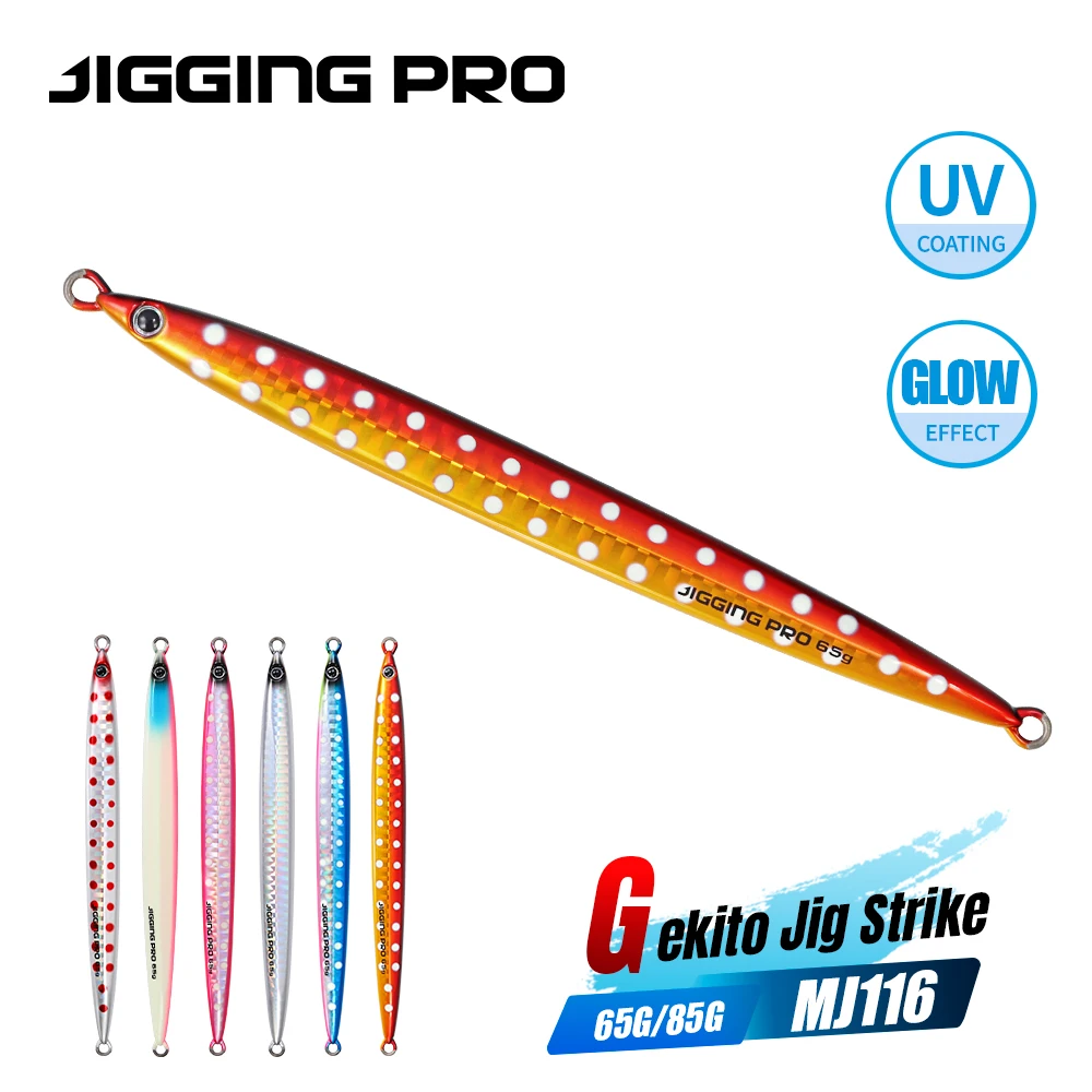 Gekito Jig Strike - Señuelo jig metálico para agua salada de costa