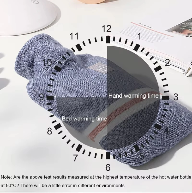 Bolsa de botella de agua caliente llena de agua para mujer, 1000/2000Ml, abdomen cálido, aislamiento de manos y pies, accesorios de pesca al aire libre - imagen 4