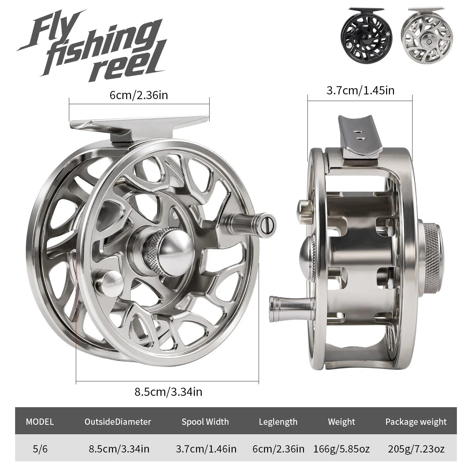 Sougayilang Carrete de mosca CNC bobina grande para trucha y salmón - imagen 2