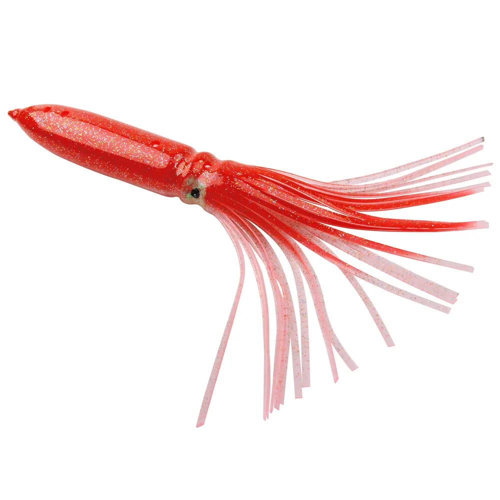 un calamar rojo con tentáculos largos