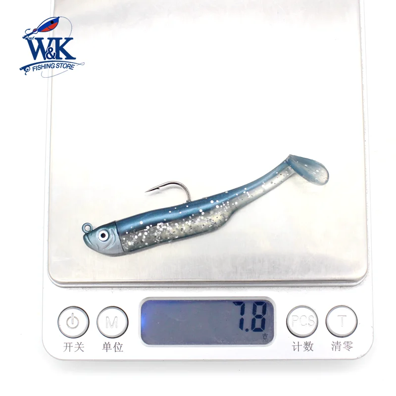 Nuevo tamaño Slinky Shad 6cm con 5g Jig Head KIT de señuelo suave en 3 pulgadas juego de señuelos de pesca barro Minnow Swing Rock Fish - imagen 4
