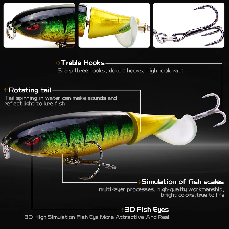 Sougayilang-señuelo de pesca giratorio 1Psc, 12g, para agua dulce o salada, 12cm/4,72 pulgadas, aparejos de pesca - imagen 4