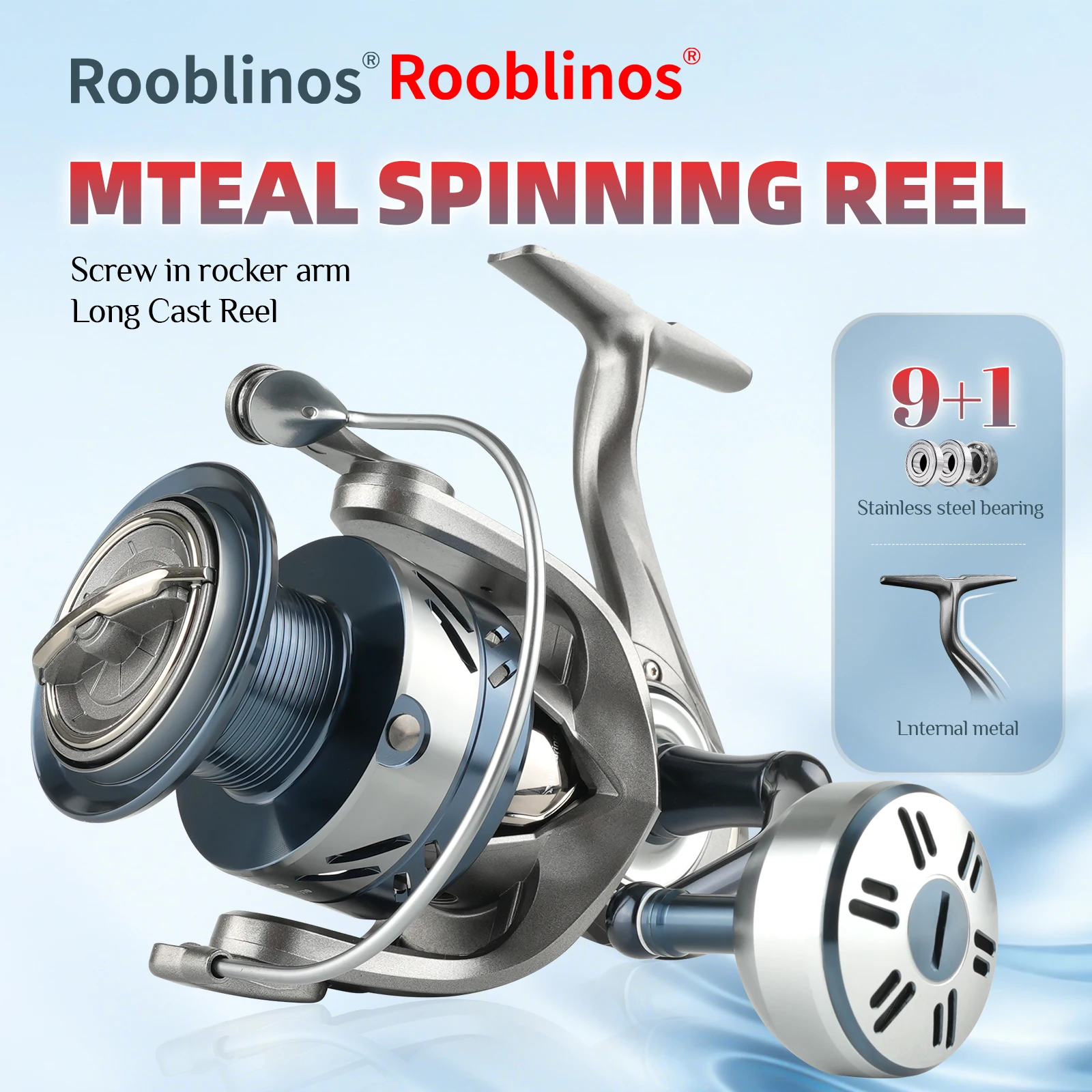 Carrete spinning Rooblinos RX – Arrastre 12 kg y 9+1 rodamientos