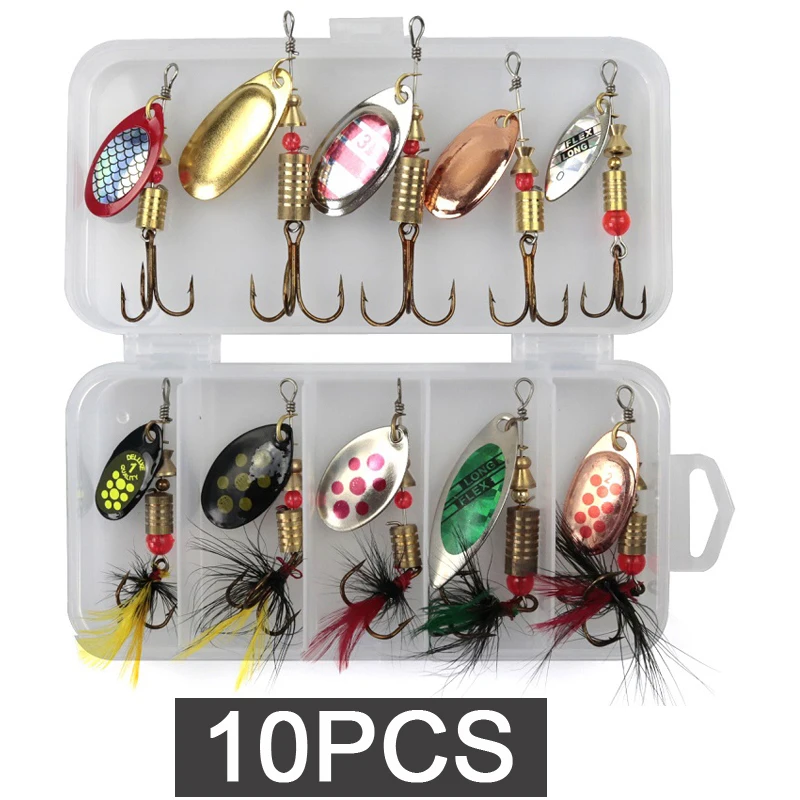 Juego de spinner de Metal para pesca, cuchara dura de 3g-7g, cebo Artificial, señuelo de pesca de Metal, spinner de lentejuelas para lubina y carpa - imagen 3