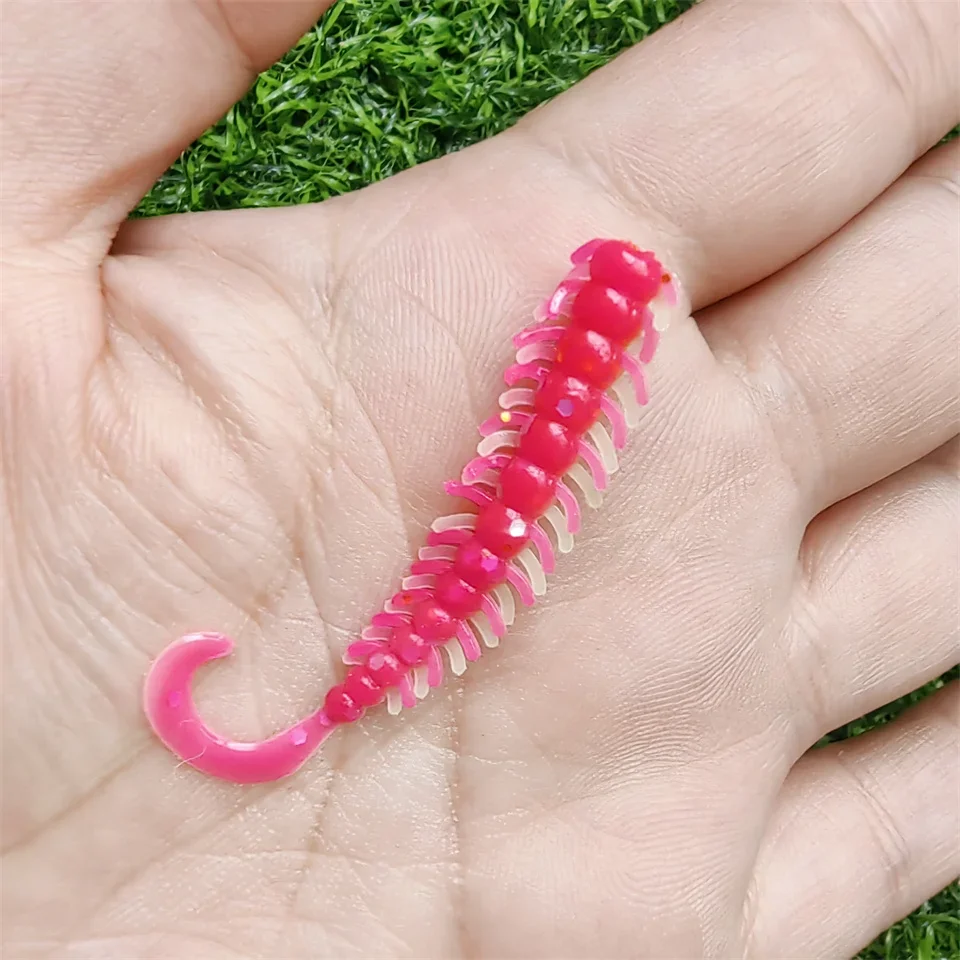 12pcsTrout Worm Soft Baits 50mm 0.5g Artificial Fishing Lures Sea Worms Earthworm Fishing Soft Lures Wobblers - imagen 4