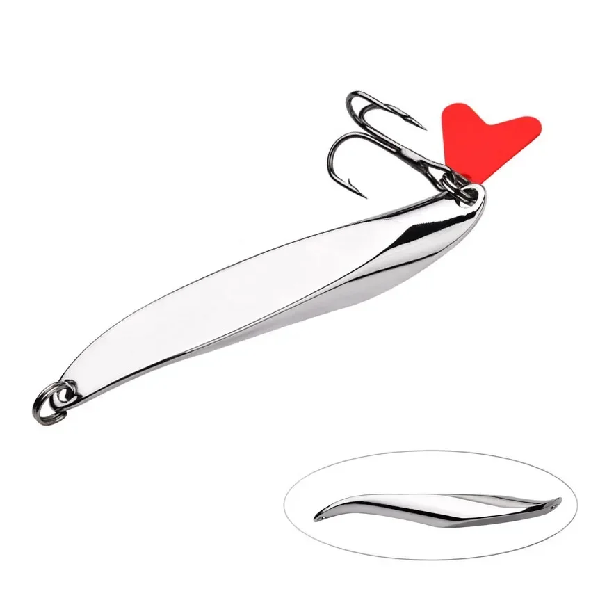 12/10 Uds. Señuelos tipo cuchara giratoria de Metal 60g 40g-7g señuelo de pesca de cola lentejuelas duras Paillette cebo Artificial Spinnerbait herramientas para peces - imagen 4