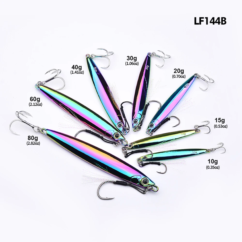 Proberos-señuelo de pesca con plantilla de Metal, cuchara galvanizada, 0,35 oz-2,8 oz, cebo duro, aparejos de pesca de lubina, señuelo de Jigging, 1 ud. - imagen 4