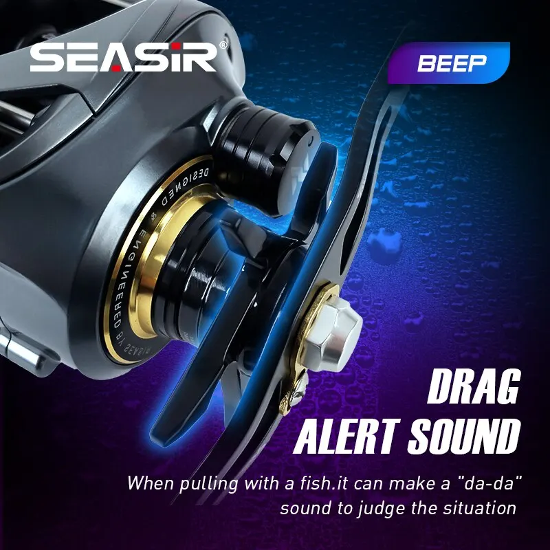 Carrete Baitcasting SEASIR Cast-X – Mango carbono - imagen 5