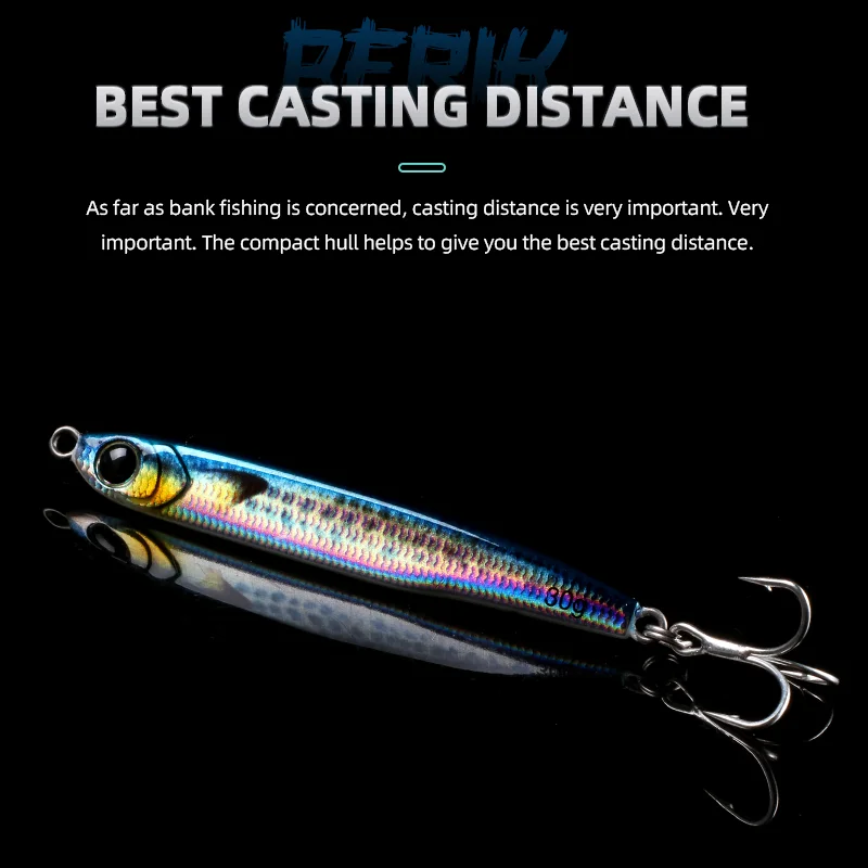 Plantilla de Metal Magic Works para cebos de peces falsos de mar, 30g, 40g, 60g, cebo Artificial, señuelo de Jigging, perca de pesca profesional, señuelos de trucha - imagen 4